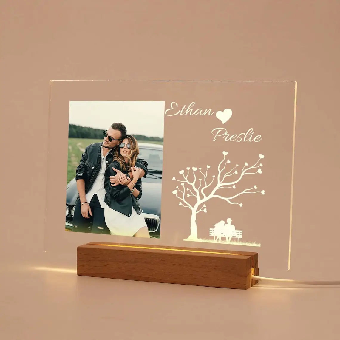 Personalized 3D Night Light Custom Photo And Text - 7 Color - 3D Lamp Gifts