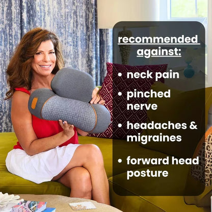 Soothing 3-in-1 Neck Massager - Cervical Pillow - Hot Compress - Vibration Massage - Neck Traction - Spine Support