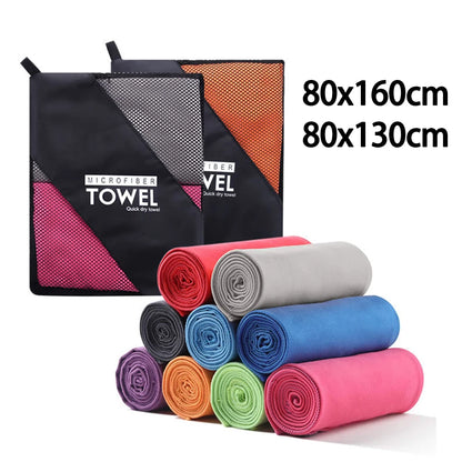 Quick-Drying Micro Fiber Sports Towel - 40"x80" - Swimming, Gym, Fitness, Camping, Running, Beach, Etc.