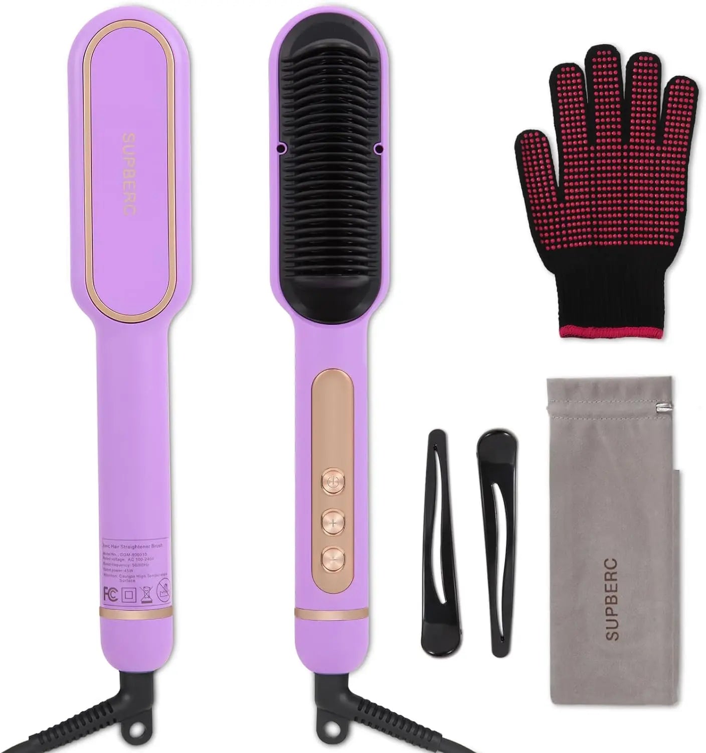 Negative Ionic Hair Straightener Brush