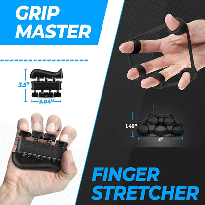 Adjustable Grip Strength Trainer Wrist & Finger Exerciser Hand Grip Strengthener - Muscle Building - Injury Recover Expander Kit