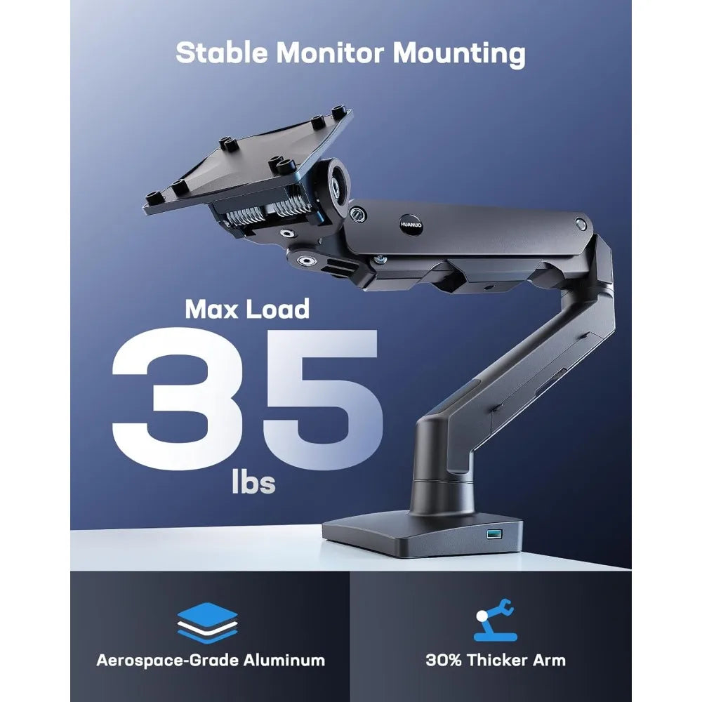 Heavy Duty Monitor Arm for 49" Screens - Up to 35 lbs - Aluminum Ultrawide Screen Arm - For Samsung Odyssey G9 and  Many More