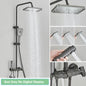 Rozin Black Smart Digital Display Shower Faucet Set - Piano Style Rainfall Bathroom System - Grey Digital Mixer Tap & Bidet Shower