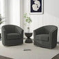 Swivel Accent Armchair - Modern Round Single Sofa Seating Comfy Reading Barrel Chairs - For Living Room, Bedroom or Office