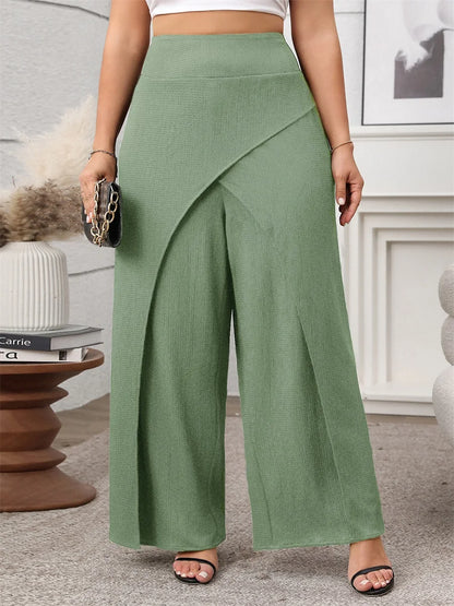 Women's High Waisted Palazzo Pants - Elegant Wide Leg Trousers
