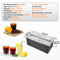 VEVOR Stainless Steel Ice Chest Bin with Sliding Cover, Kitchen or Outdoor Use