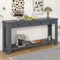 Console Table for Entryway, Hallway Or Sofa Table with Storage Drawers and Bottom Shelf