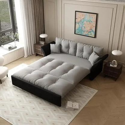 74.8" Queen Pull Out Sofa Bed, 3 in 1 Convertible Sleeper Sofa