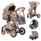 Luxury Baby Stroller 3 in 1 High Landscape - Baby Cart Can Sit, Can Lie, Portable Pushchair, Baby Cradle & Infant Carrier
