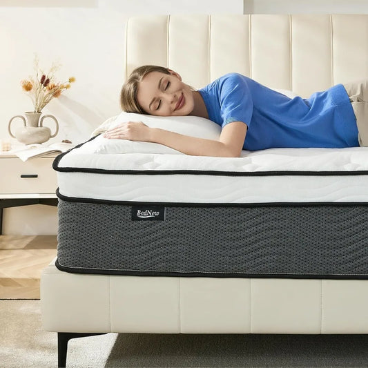 Full Mattress, 14 Inch Full Size Mattress in a Box - Hybrid Mattresses for Pressure Relief - Pocket Springs Mattresses