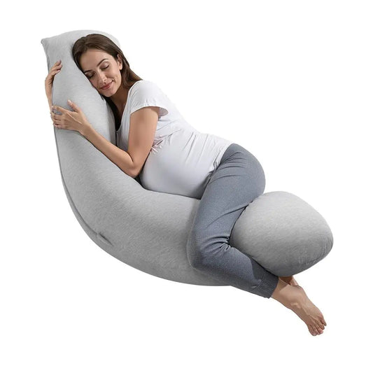 L-Shaped Pregnancy Pillow - Maternity Support Pillow - Soft & Breathable for Expectant Mothers