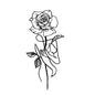 Black Metal Rose for Wall Decor - 3D Flower