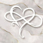 Infinity Heart Steel Wall Decoration - Metal Wall Home, Bedroom, Art Ornaments, Anniversary Gifts Or For Any Occasions