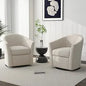 Swivel Accent Armchair - Modern Round Single Sofa Seating Comfy Reading Barrel Chairs - For Living Room, Bedroom or Office
