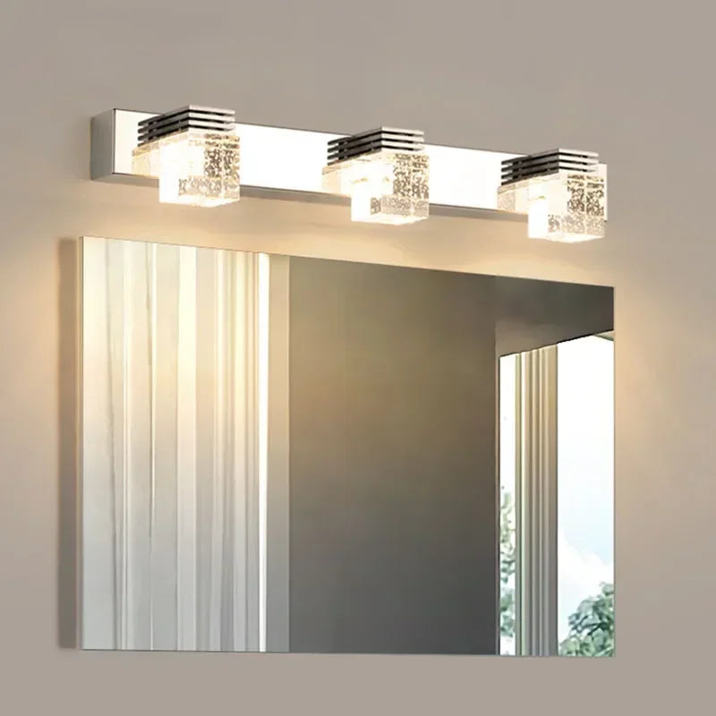 LED Wall Lights Crystal Sconce For Bathroom, Touch On/Off Light