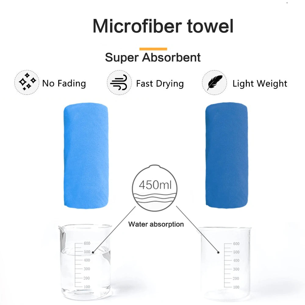 Quick-Drying Micro Fiber Sports Towel - 40"x80" - Swimming, Gym, Fitness, Camping, Running, Beach, Etc.
