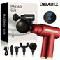 Portable Fascia Massage Gun - Deep Tissue Massager - Body Muscle Relaxation with LED Touch Screen - 4 Replaceable Massage Heads