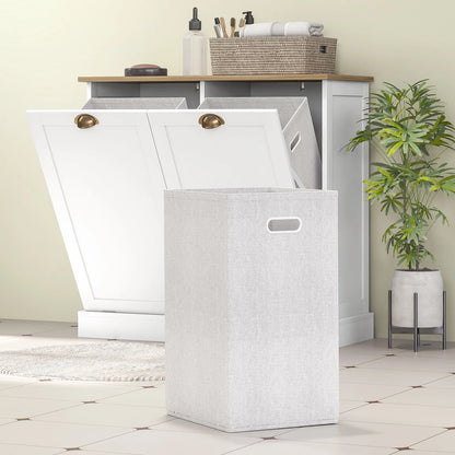 Laundry Hamper Cabinet - Tilt out Bathroom Storage Cabinet - White