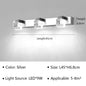 LED Wall Lights Crystal Sconce For Bathroom, Touch On/Off Light