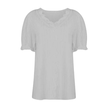 Ladies Summer Hollow Short-Sleeved Tops -Tops For Women, Summer Clothes
