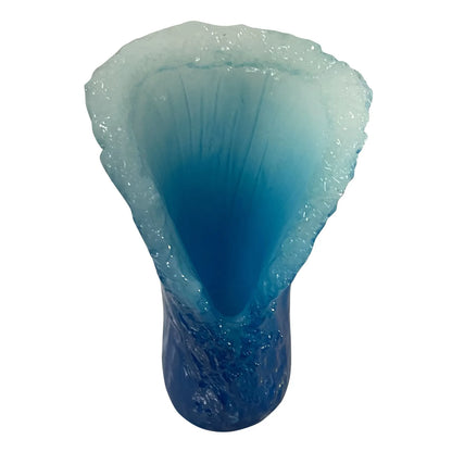 Sea Wave Vase, Wavy Vase Resin Blue Wavy Vase For Office Living Room Decorations Coffee Shop Decor