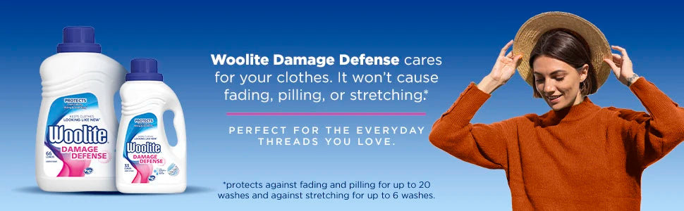 Woolite Damage Defense Liquid Laundry Detergent - Light Fresh Scent - 33 or 66 Loads, 50 or 100 Fl Oz