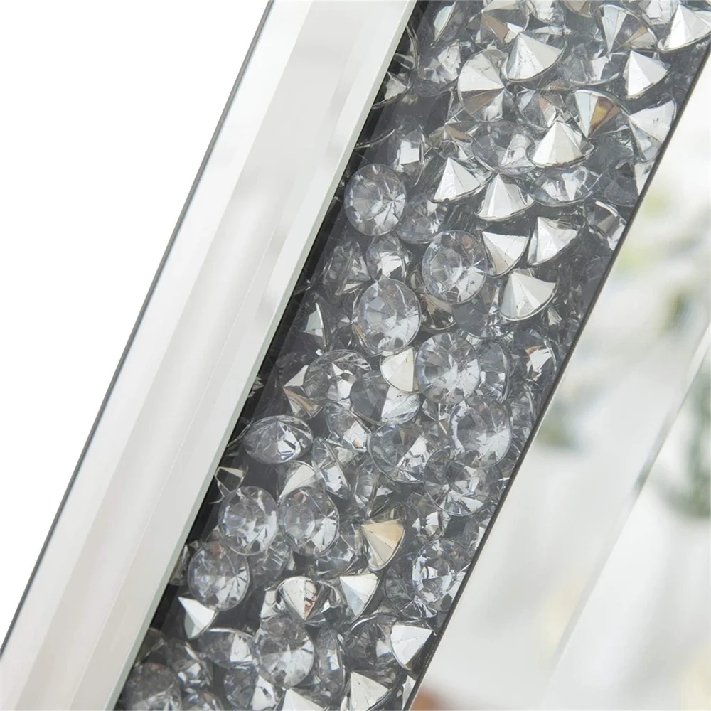 Venetian Wall Mirror Polished Crush Crystal Diamond Edge