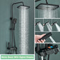 Rozin Black Smart Digital Display Shower Faucet Set - Piano Style Rainfall Bathroom System - Grey Digital Mixer Tap & Bidet Shower