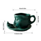 Creative Face Shape Porcelain Cup and Saucer - Ceramics Tea Cup - Artistic Kiss