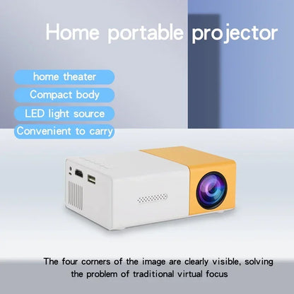 YG300 Home HD Mini Projector, suitable for outdoor camping movies, cinemas, and gaming experiences