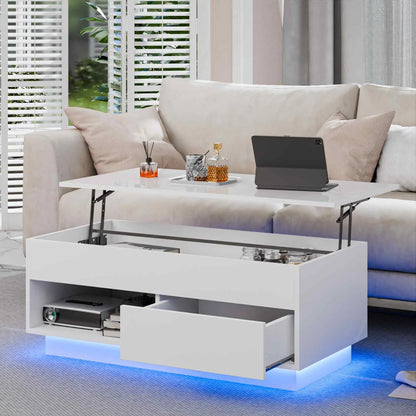 LED Lift Coffee Table - The Ultimate Modern Furniture - Height Adjustment and Sleek Design