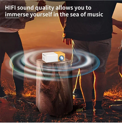 YG300 Home HD Mini Projector, suitable for outdoor camping movies, cinemas, and gaming experiences