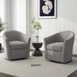 Swivel Accent Armchair - Modern Round Single Sofa Seating Comfy Reading Barrel Chairs - For Living Room, Bedroom or Office