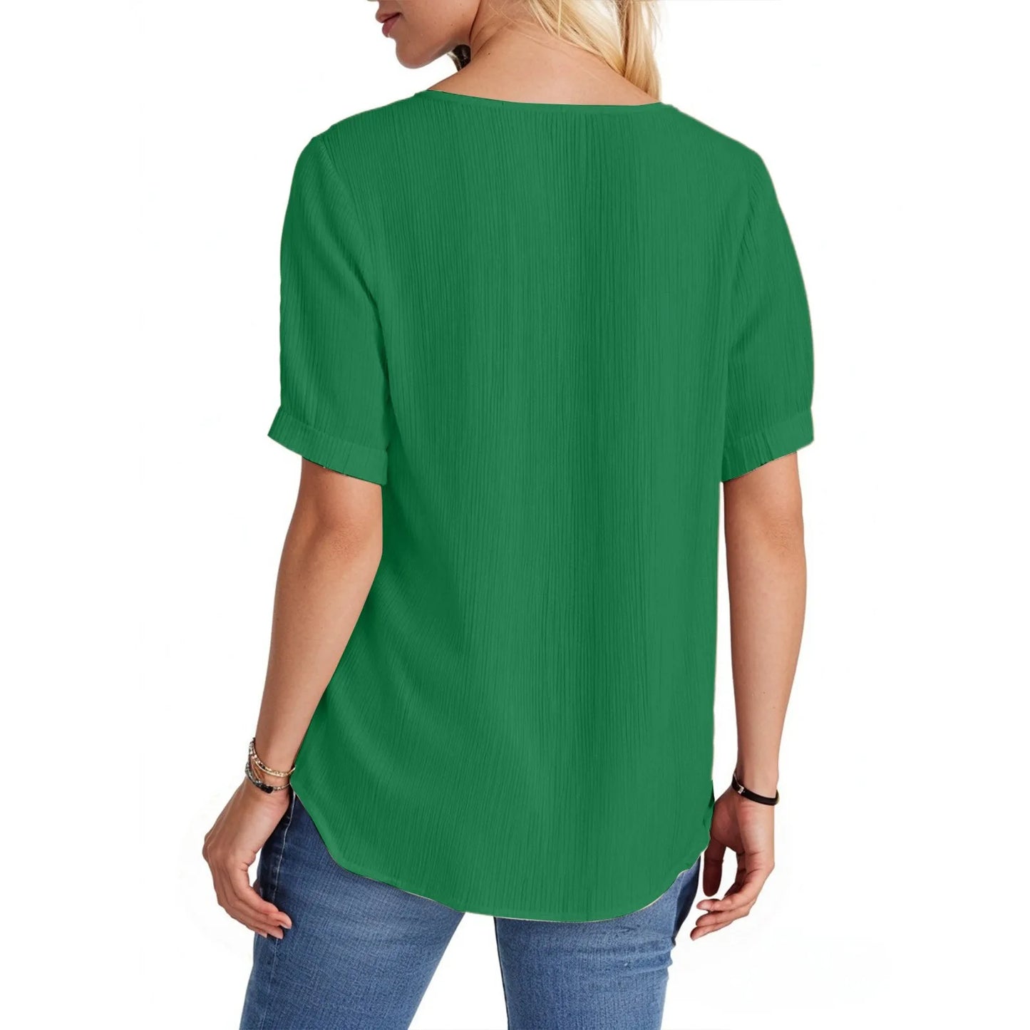 Ladies Summer Hollow Short-Sleeved Tops -Tops For Women, Summer Clothes