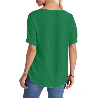 Ladies Summer Hollow Short-Sleeved Tops -Tops For Women, Summer Clothes