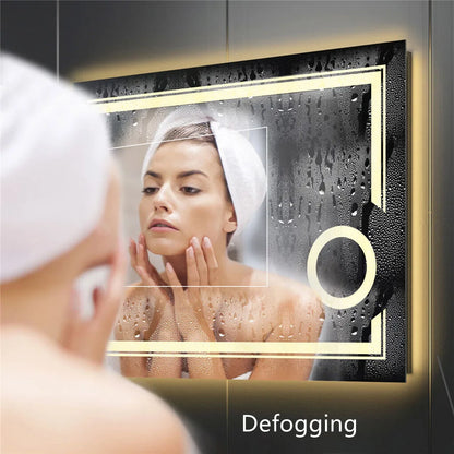 LUVODI LED Mirror Bathroom Wall Mounted Magnifying Mirror - For Washroom, Shower, Vanity, Makeup or Shaving Mirrors