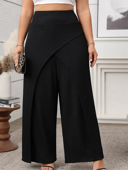 Women's High Waisted Palazzo Pants - Elegant Wide Leg Trousers