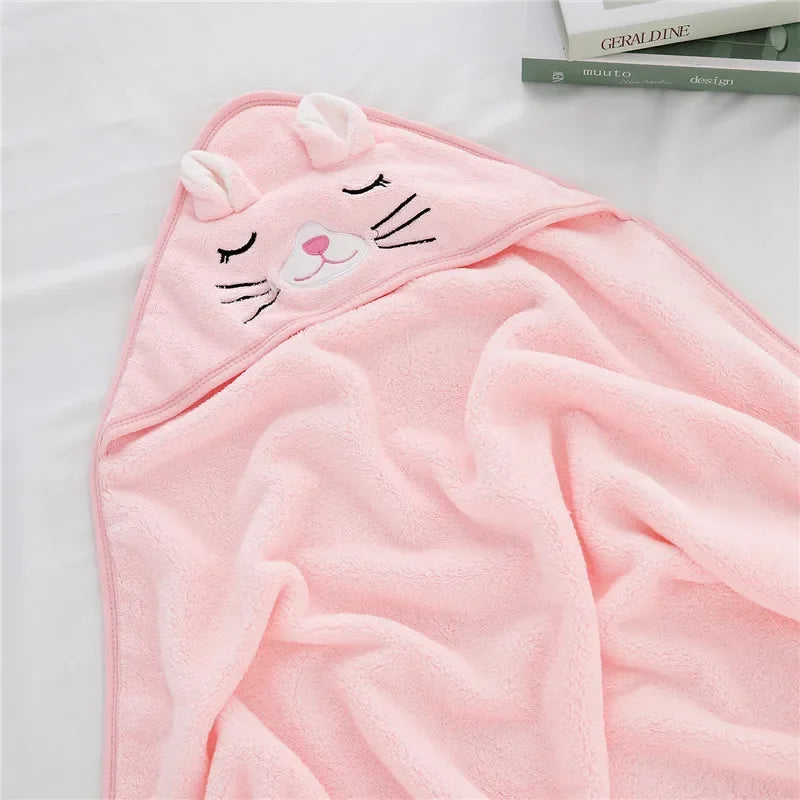 Baby To Toddler Hooded Towels - Newborn/Kids Bathrobe - Super Soft Bath Towel Blanket - Warm Sleeping Swaddle Wrap for Infant Boys & Girls