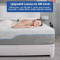 14" Extra Firm Hybrid Mattress - Cooling Green Tea & Gel Memory Foam with Ice Silk Cover - Orthopedic Support