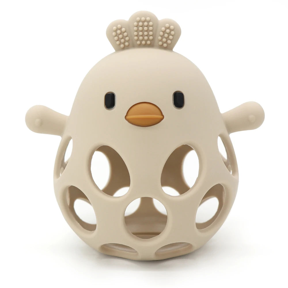 1PC Baby Silicone Teether Toys - Chick Shape - Hollowed Out - Baby Care Equipment - Chewing Training Baby Products