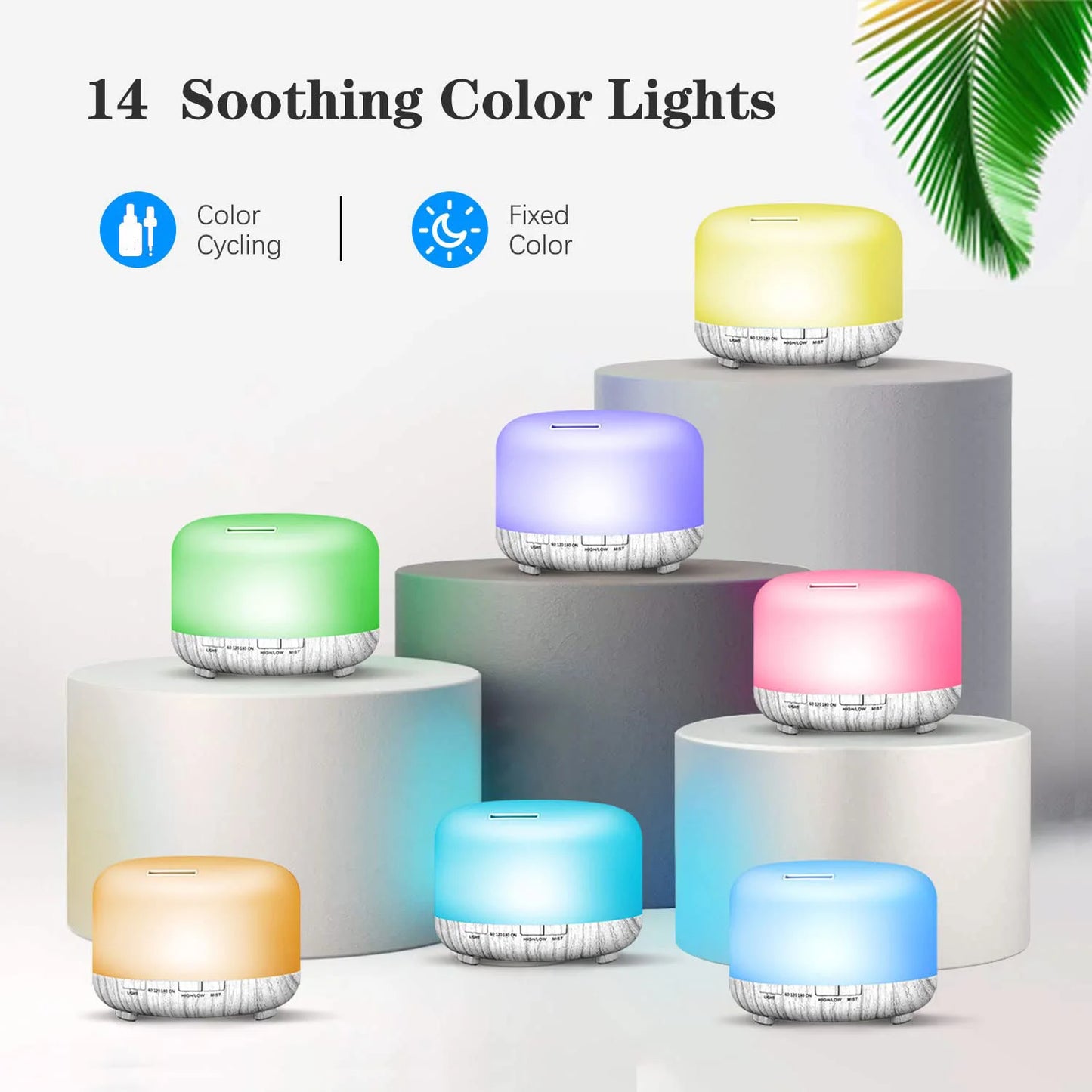500ML Aromatherapy Oil Diffuser - Auto Shut Off (When Water Runs Out) - Essential Oil Aroma Diffuser - Humidifier - W/Remote
