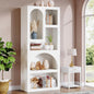 70.87" Tall Geometric Bookshelf - White Arched Bookcase with 5 Irregular Storage Shelves - Free-Standing for Living Room, Bedroom, Office