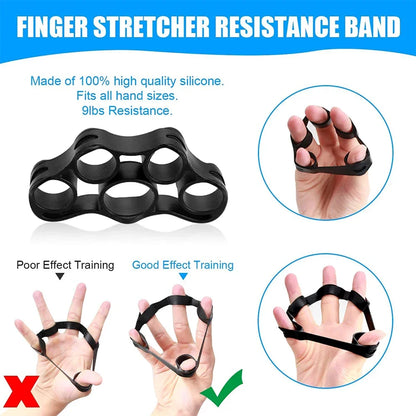 Adjustable Grip Strength Trainer Wrist & Finger Exerciser Hand Grip Strengthener - Muscle Building - Injury Recover Expander Kit