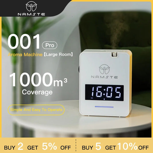 Namste Aroma Diffuser Machine - 1000m³ Large Room, Home Air Fresheners - Smart Electric Aromatic Oasis Fragrance Diffuser