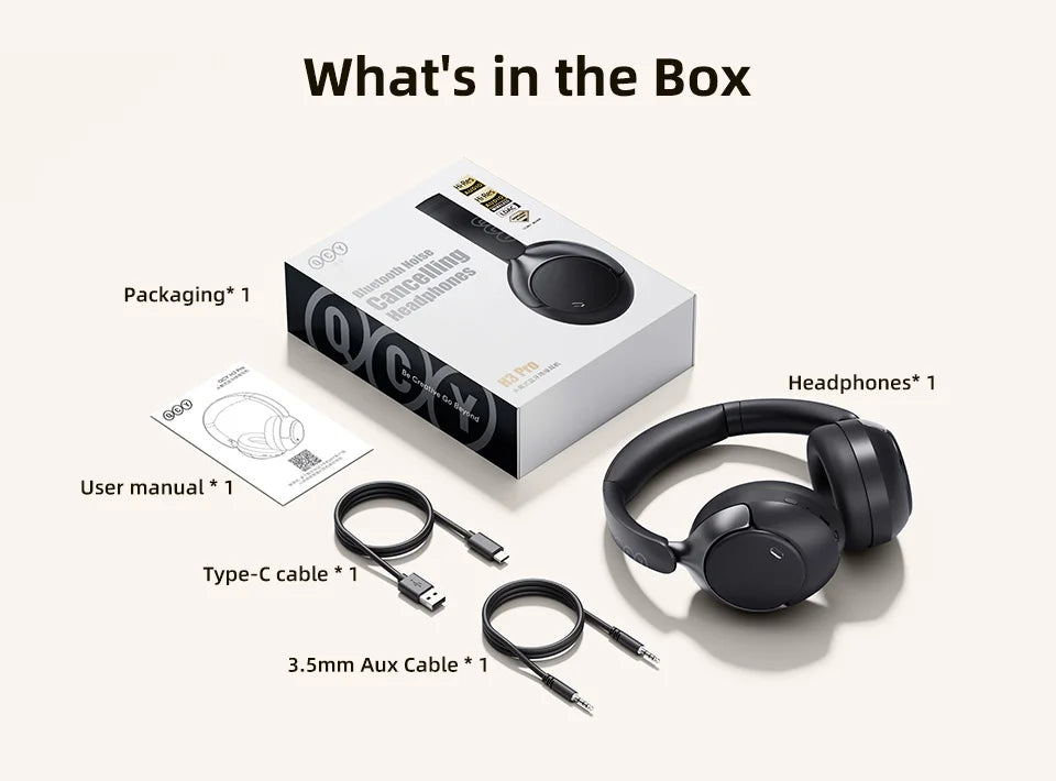 Adaptive ANC Wireless Headphones Over Ear Headset - 50dB with LDAC Hi-Res - Wireless Audio Bluetooth 5.4 Dual Connection