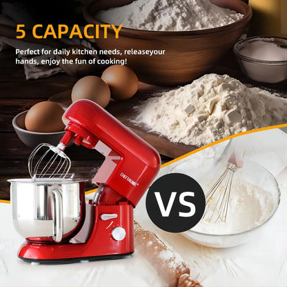 Cheftronic 6 Speed Stand Mixer with 7 Quart Stainless Steel Mixing Bowl - Dough hook, Egg whisk, Kitchen Mixer