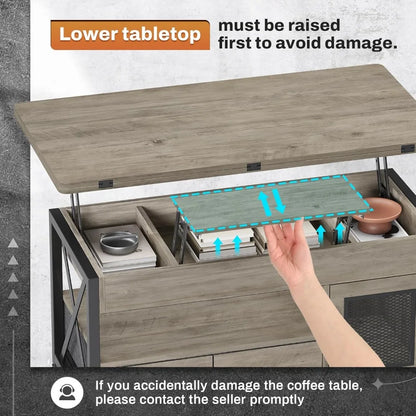 40" Lift Top Coffee Table - 4 in 1 Coffee Table with Storage Cabinet