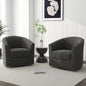 Swivel Accent Armchair - Modern Round Single Sofa Seating Comfy Reading Barrel Chairs - For Living Room, Bedroom or Office