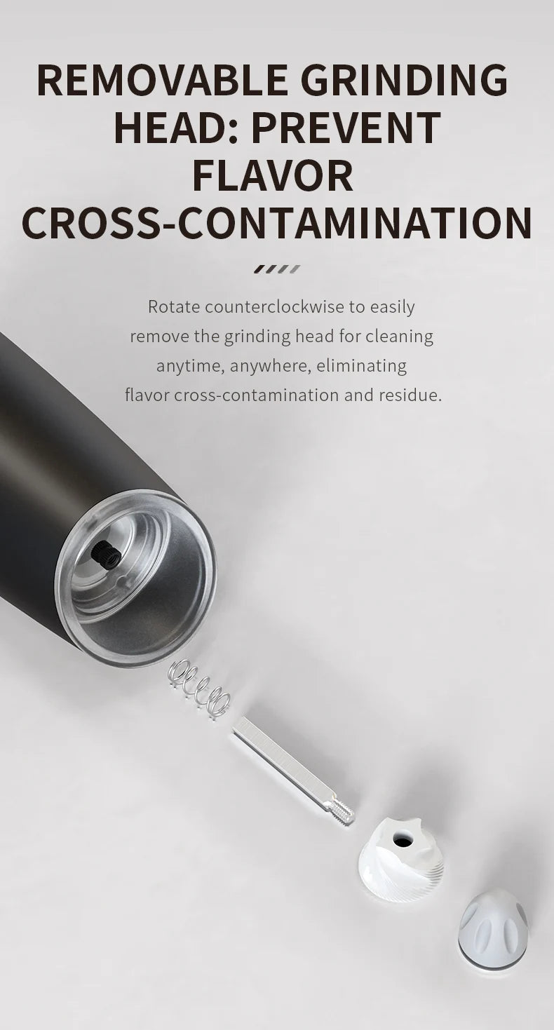 1 or 2pcs Gravity Electric Salt And Pepper Grinder Set - Battery Powered - LED Light - One HandAutomatic Operation