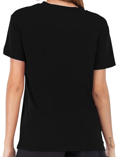 Ladies Casual Short Sleeve Crew Neck - "Mama" Printed Graphic T-shirt For Spring & Summer